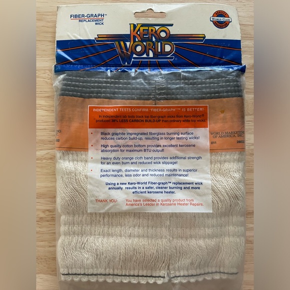 KERO WORLD 28032 Kerosene Heater Wick NOS Aladdin Corona Arturo Aloha Keray - Picture 3 of 3